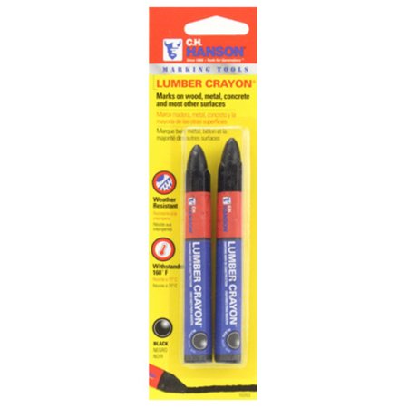 HANSON C H CO 2Pk Blk Lumber Crayon 10353